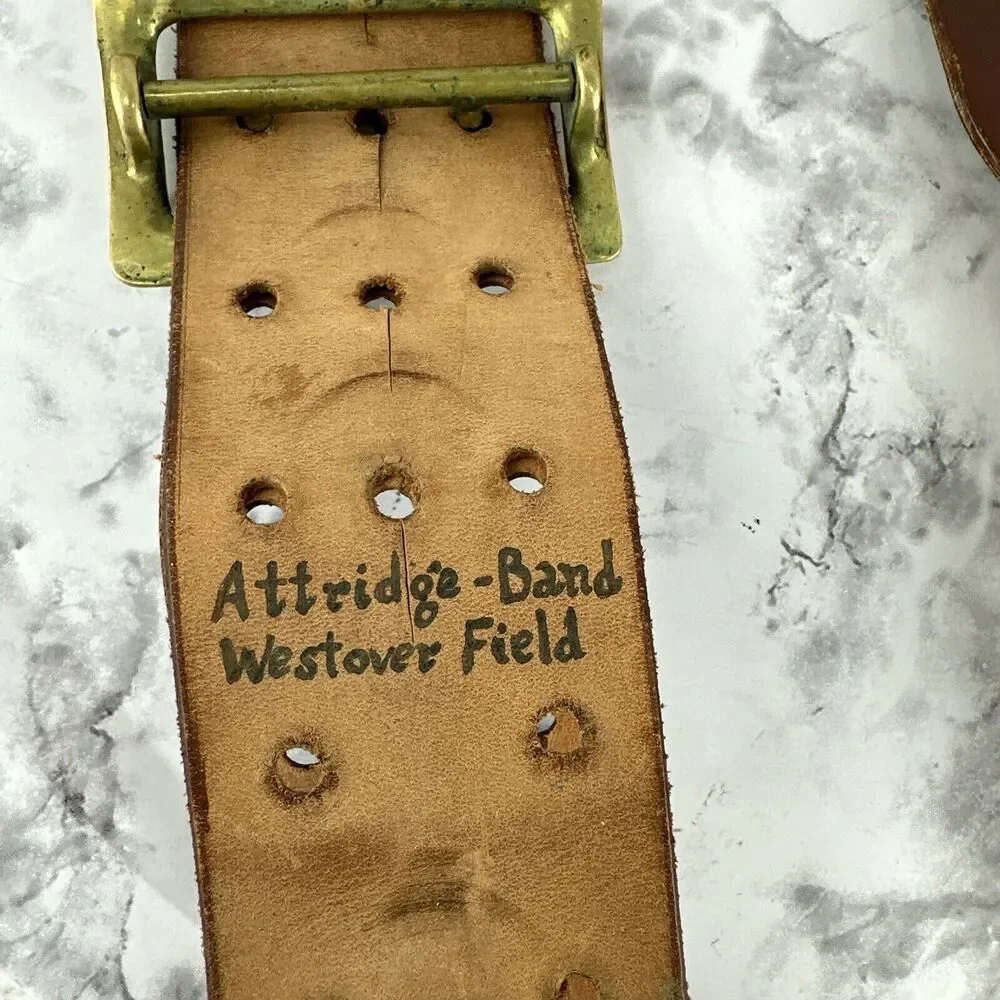Vintage WWII Westover Field Military Service Belt Size 33 Shell Cordovan Leather